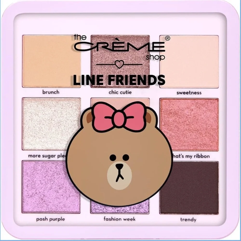 The Crème Shop Line Friends Eyeshadow Palette - Chic Cutie & Posh Purple